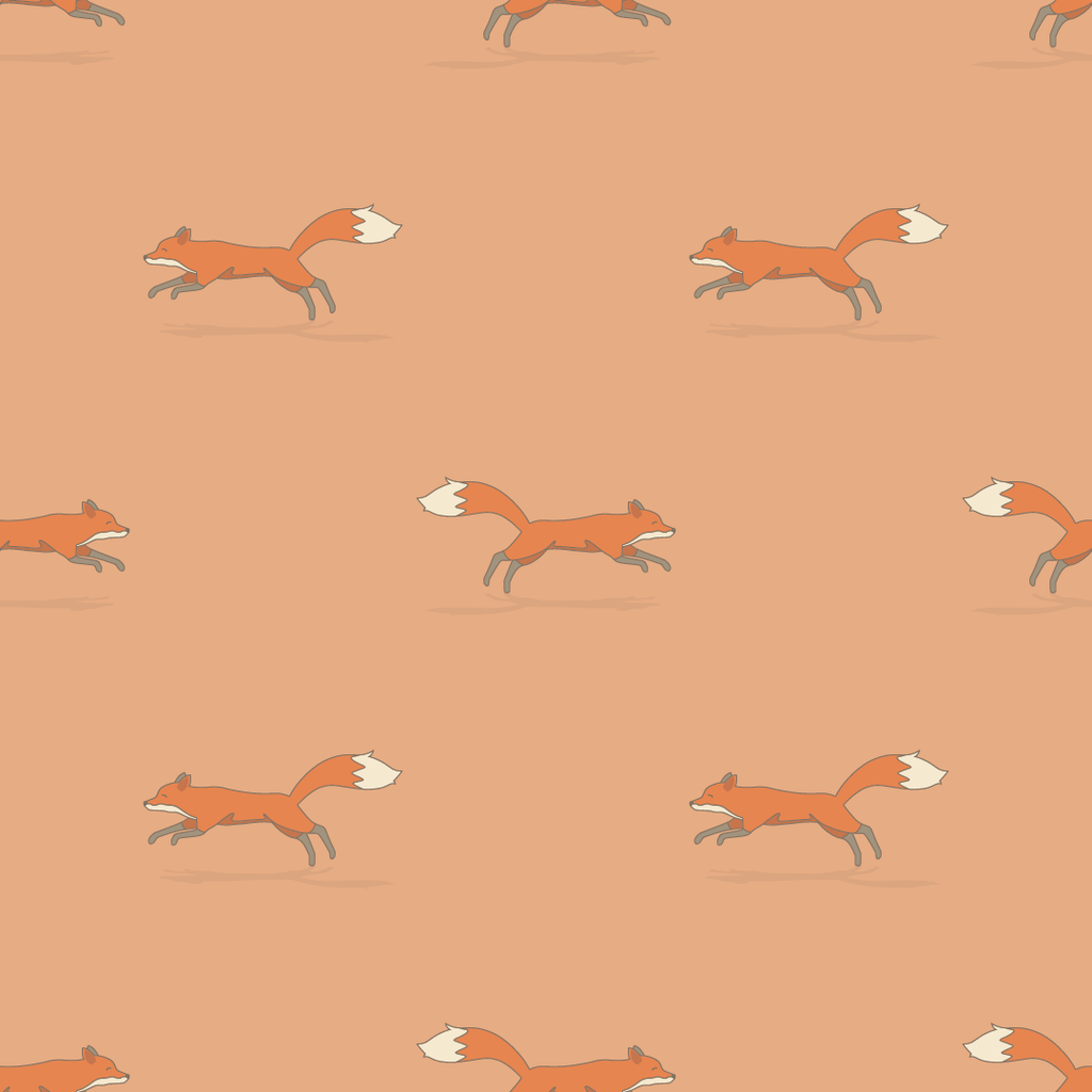 Light Orange Foxes Wallpaper - Liza Pruitt