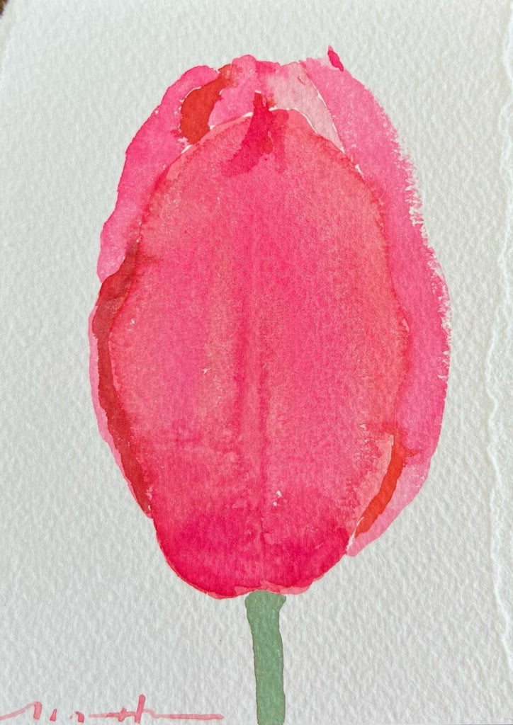 Lipstick Tulip | 5.5" h x 4.5" w - Liza Pruitt