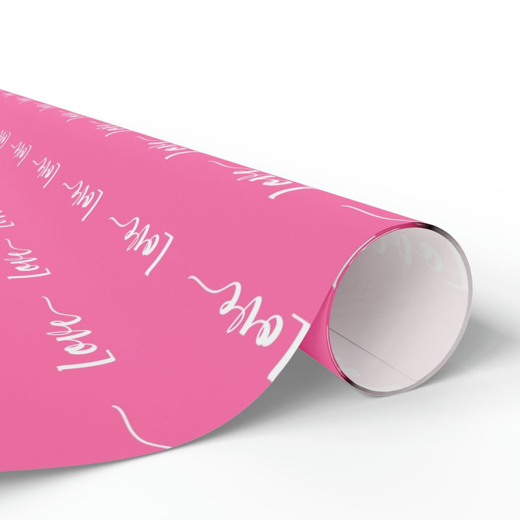 Love Hot Pink & White Wrapping Paper - Liza Pruitt