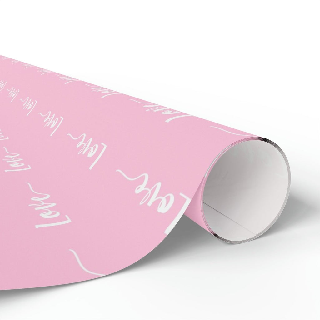 Love Light Pink & White Wrapping Paper - Liza Pruitt