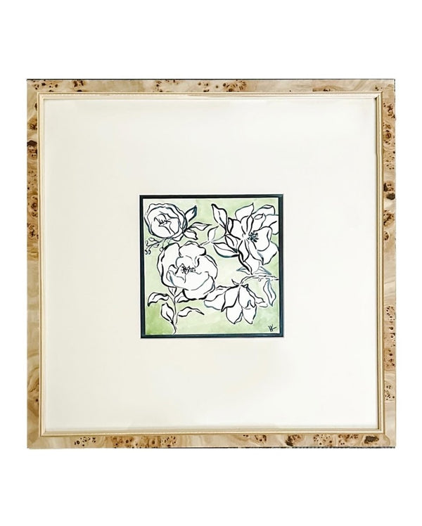 Magnolia Study No. 1 | 21" x 21" | Framed - Liza Pruitt