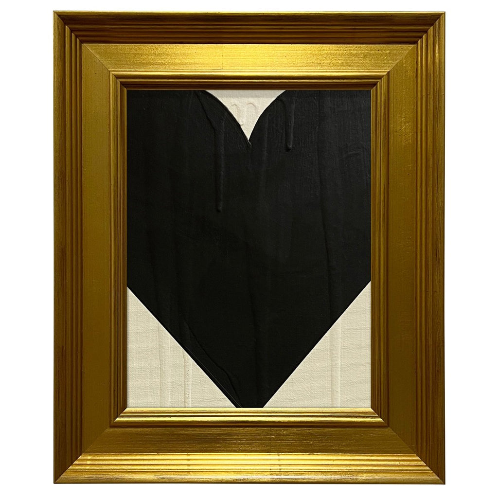 MINI HEART CREAM BLACK | 13.625" h x 11.625" w | Framed - Liza Pruitt