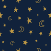 Navy and Gold Stars Wallpaper - Liza Pruitt