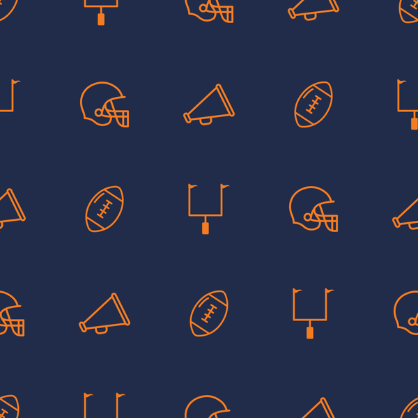Navy and Orange Football Wallpaper - Liza Pruitt
