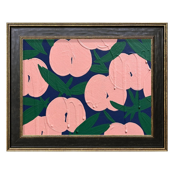 Navy Blush Orchid | 14.5" h x 11.5" w | Framed - Liza Pruitt