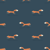 Navy Foxes Wallpaper - Liza Pruitt