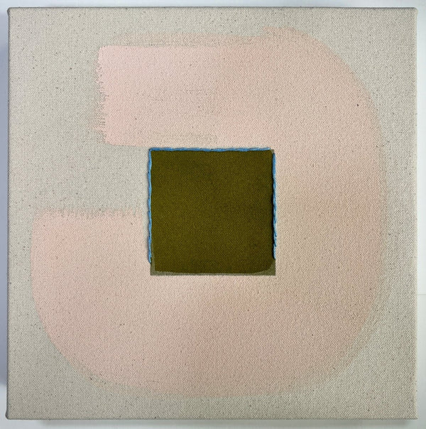 Olive/Pink With Blue Box | 10" h x 10" w - Liza Pruitt