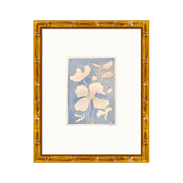 Periwinkle Flora 1 | 14" h x 11" w | Framed - Liza Pruitt