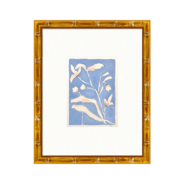 Periwinkle Flora 2 | 14" h x 11" w | Framed - Liza Pruitt