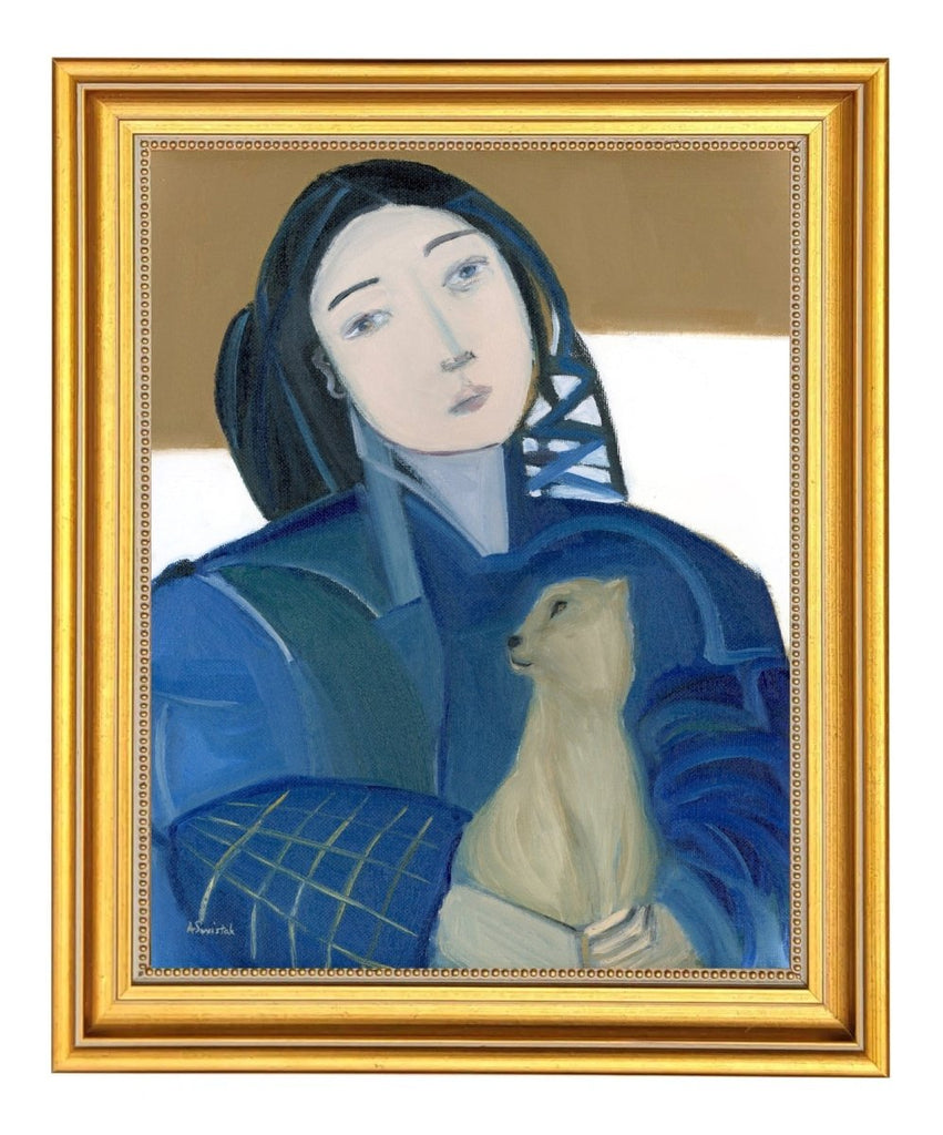 Portrait in Blue I | 14" h x 11" w | Framed - Liza Pruitt