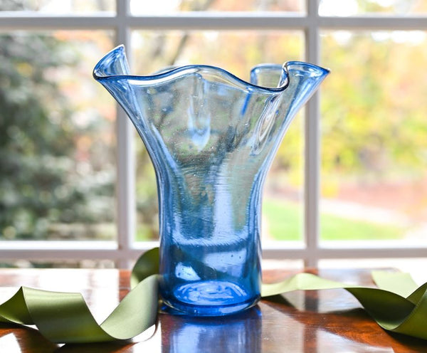 Pre-order: Lettuce Leaf Vase in Blue - Liza Pruitt