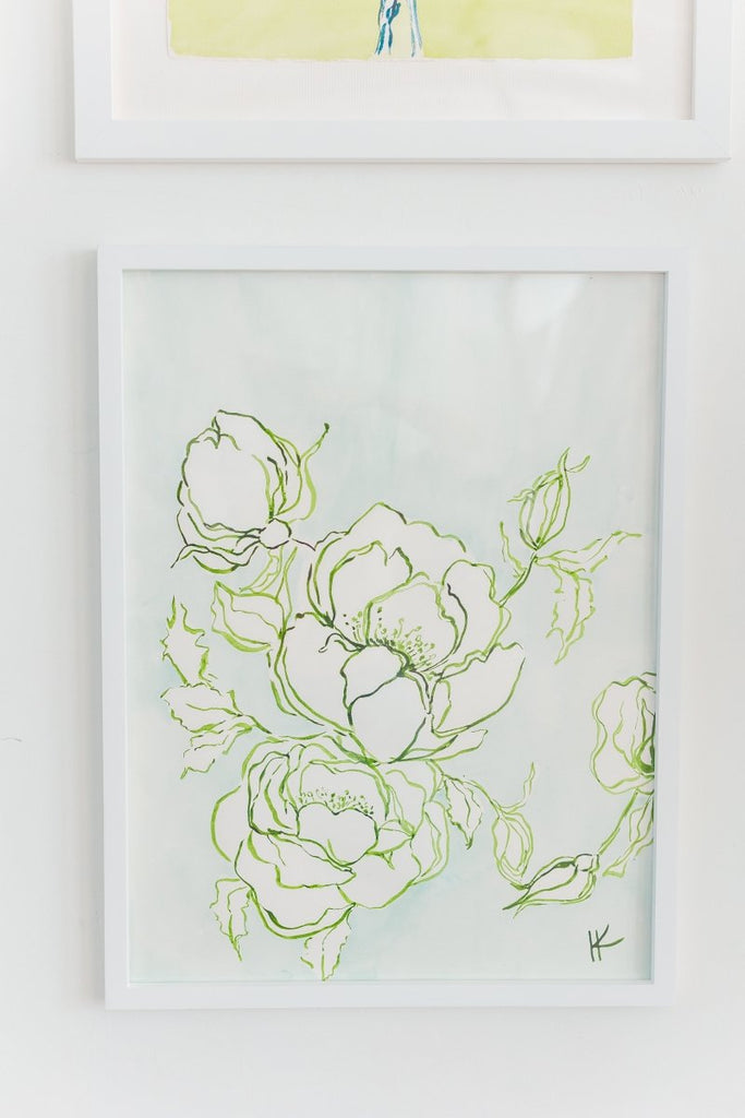 Rambling Rose | 25" h x 19" w | Framed - Liza Pruitt