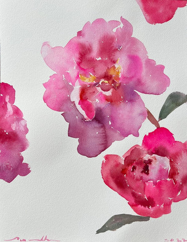 Rosa (Peony) | 14" h x 11" w - Liza Pruitt
