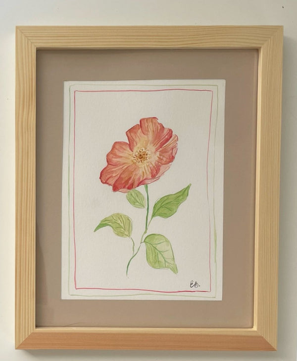 Rose Botanical | 11" h x 9" w | Framed - Liza Pruitt