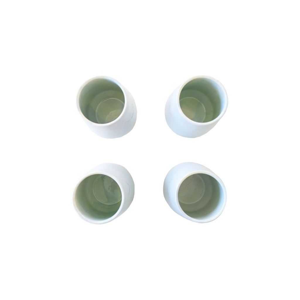 Set of 4 Stemless Wine Glasses | 4" Diameter x 4.25" Height - Liza Pruitt