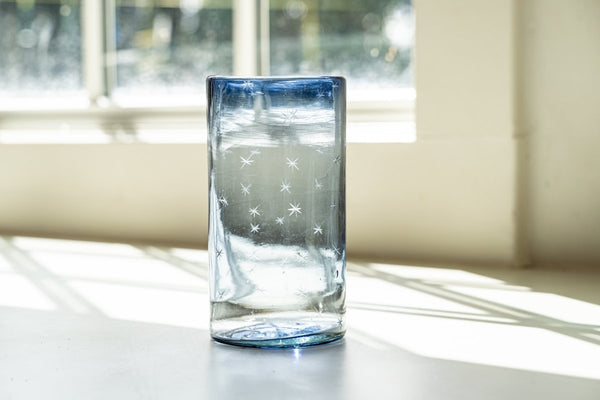 Starry Night Water Glass in Smokey Blue, Set of 4 - Liza Pruitt