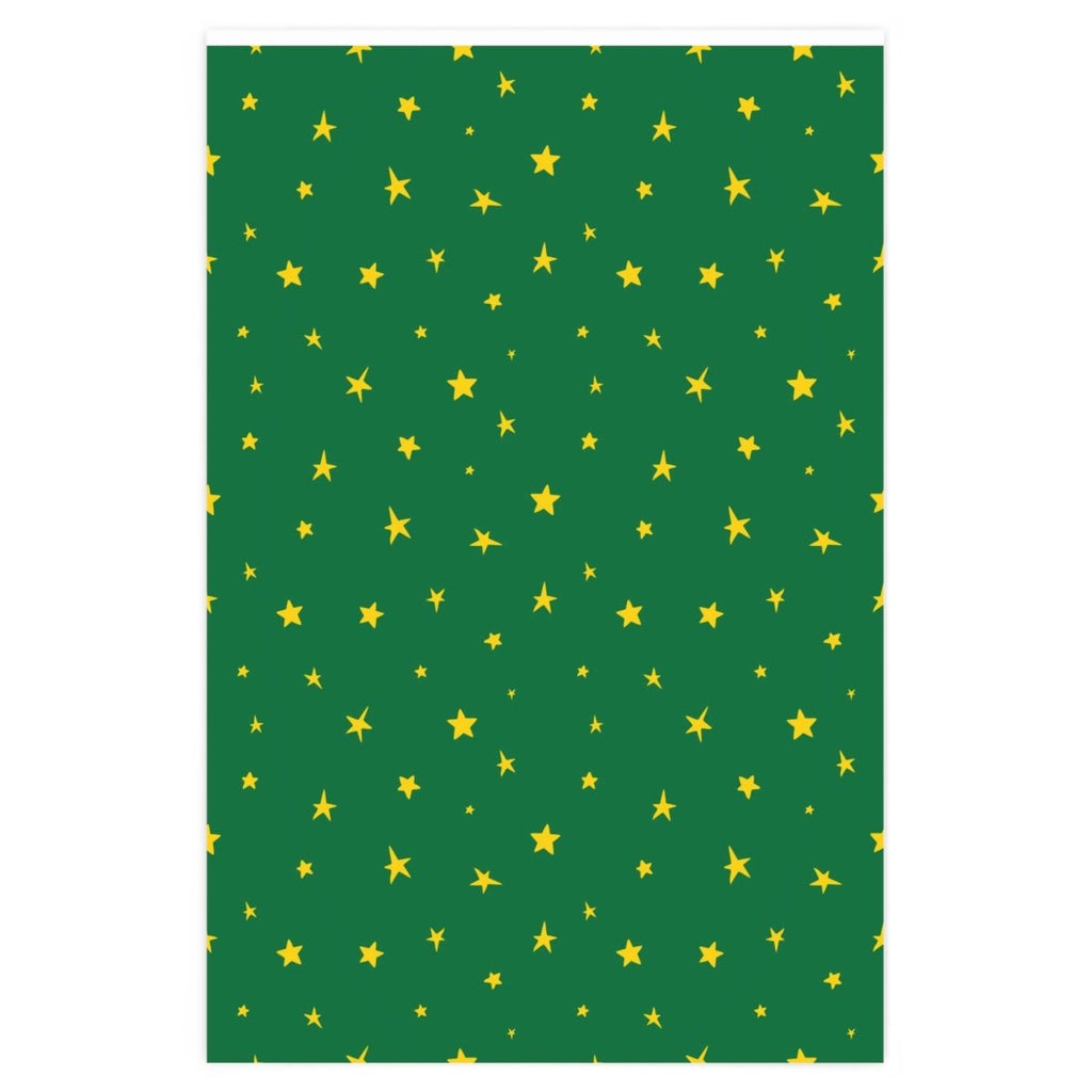 Stars Green & Gold Wrapping Paper– Liza Pruitt