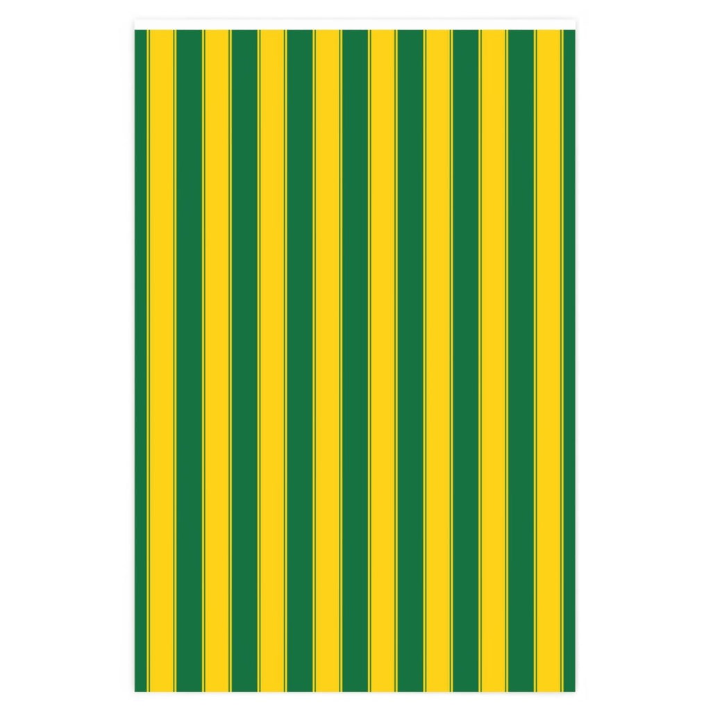 Stripes Green & Gold Wrapping Paper - Liza Pruitt