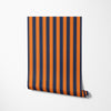 Stripes Navy & Orange Wrapping Paper - Liza Pruitt