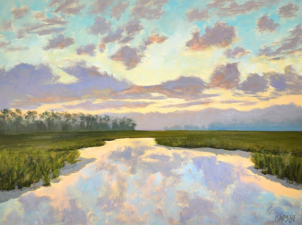 Sunset on the Marshes | 36" h x 48" w - Liza Pruitt