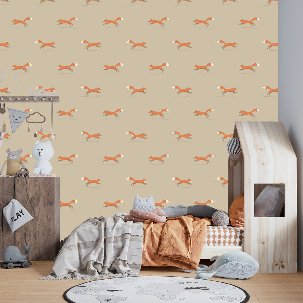 Tan Foxes Wallpaper - Liza Pruitt