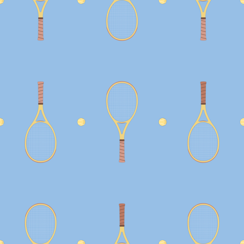 Tennis Cornflower Wallpaper - Liza Pruitt
