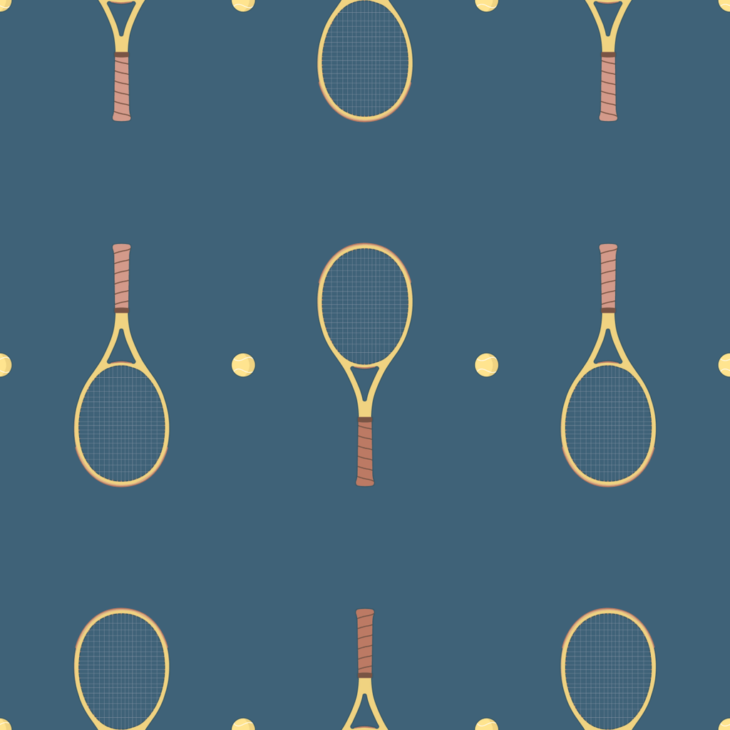 Tennis Dark Blue Wallpaper - Liza Pruitt