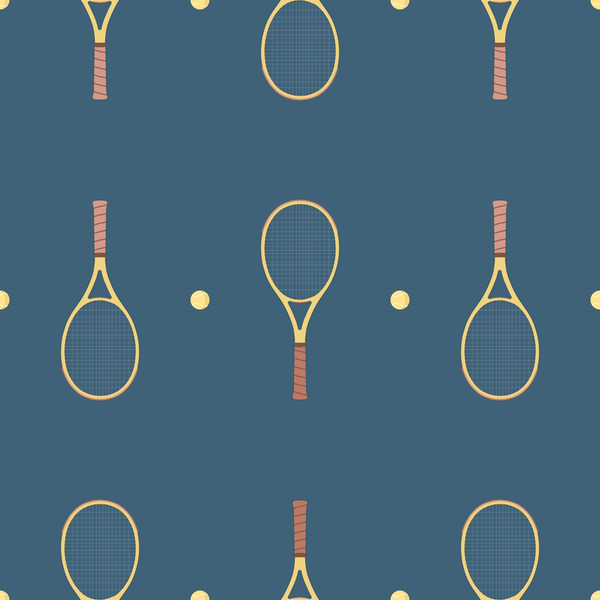 Tennis Dark Blue Wallpaper - Liza Pruitt