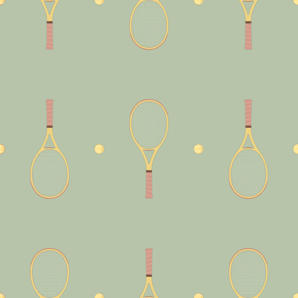 Tennis Light Green Wallpaper - Liza Pruitt
