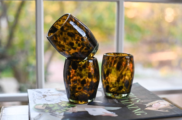 Tortoise Stemless Wine Glass, Single - Liza Pruitt