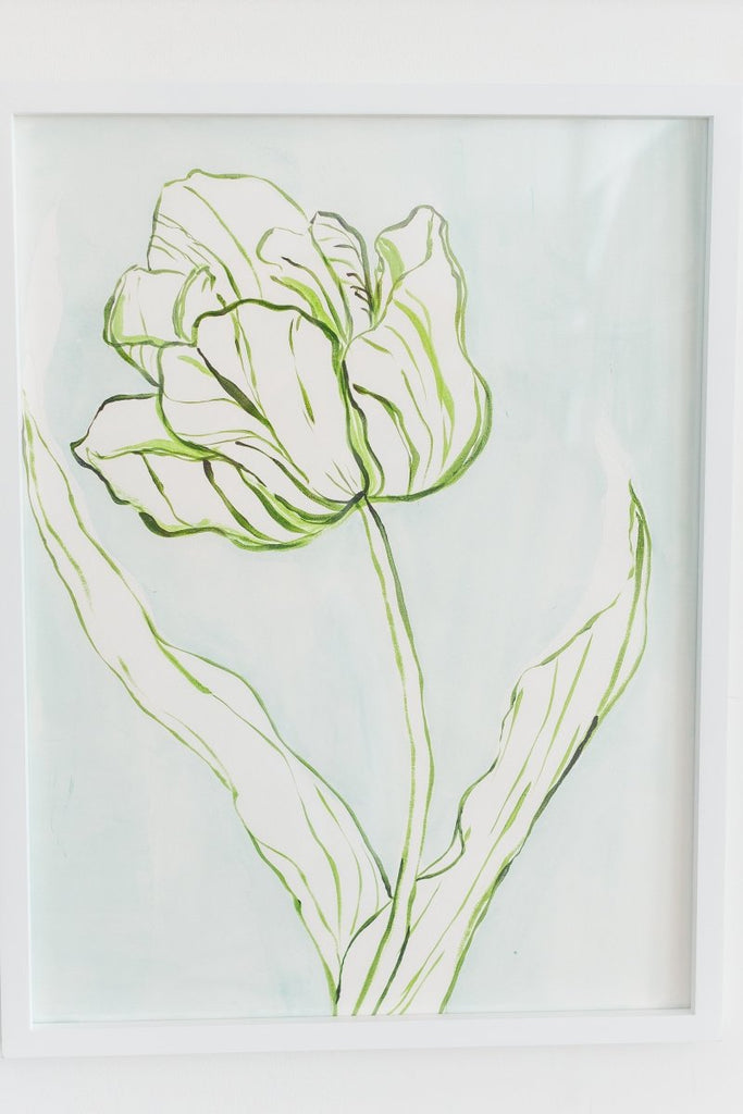Towering Tulip | 25" h x 19" w | Framed - Liza Pruitt