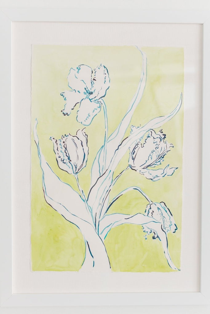 Towering Tulips | 29" h x 21" w | Framed - Liza Pruitt