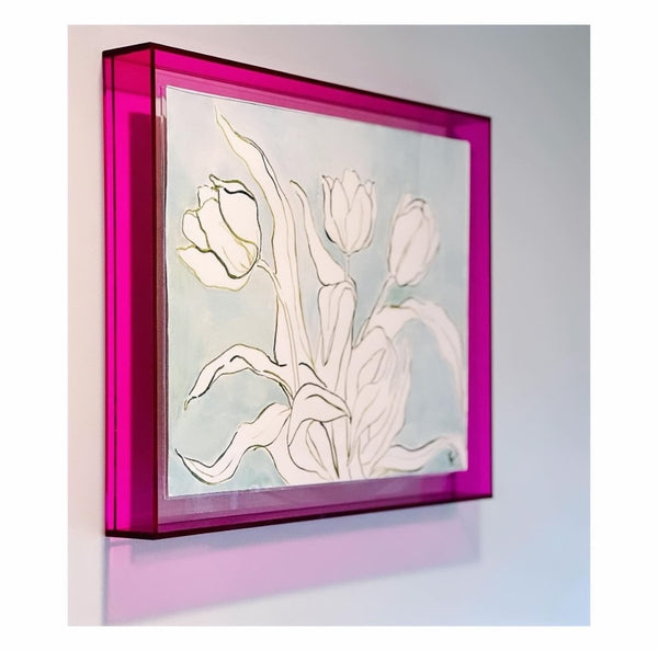 Tulip Garden | 14" h x 16" w | Framed - Liza Pruitt