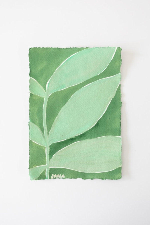 Verde Leaf Study | 8.5" h x 5.75" w - Liza Pruitt