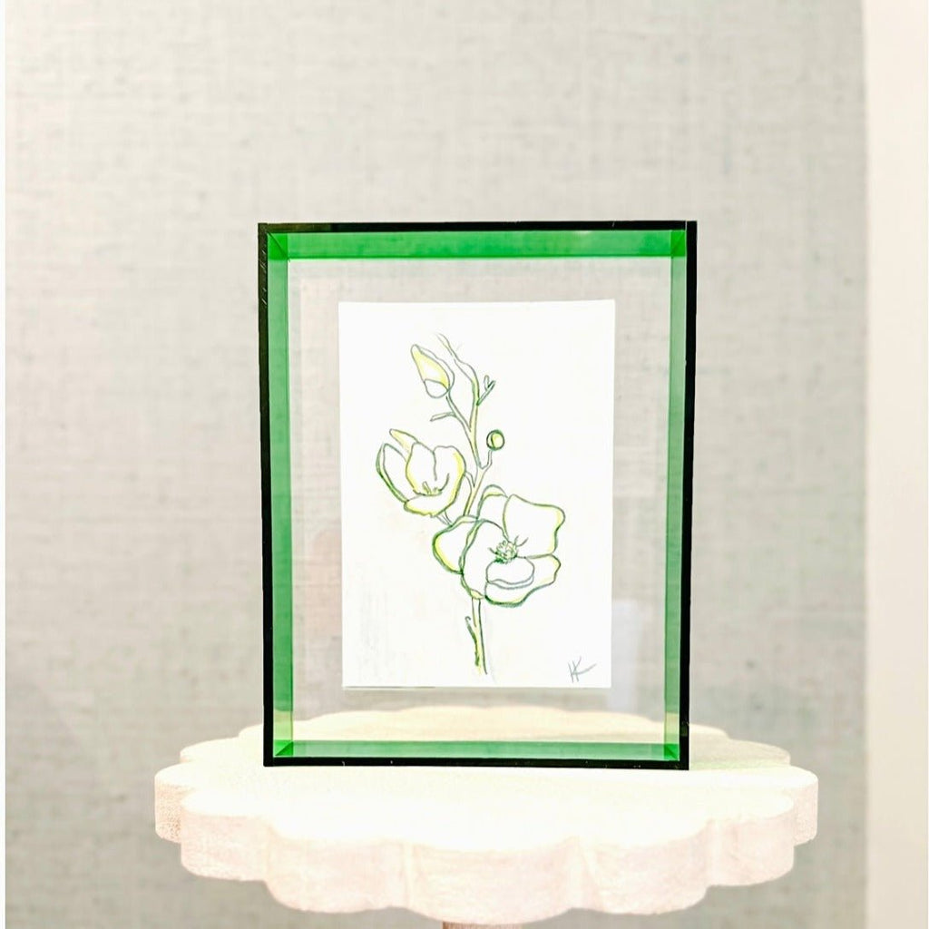 Vibrant Magnolia | 9.7" h x 7.7" w | Framed - Liza Pruitt