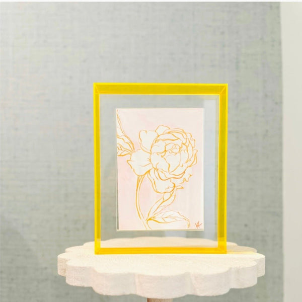 Vibrant Peony | 9.7" h x 7.7" w | Framed - Liza Pruitt