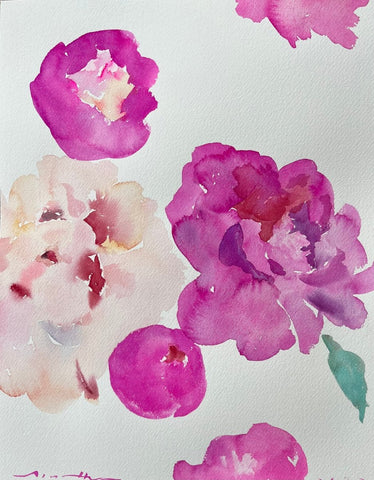 Viola (Peony) | 14" h x 11" w - Liza Pruitt