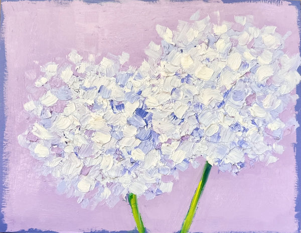 White Hydrangeas | 11" h x 14" w - Liza Pruitt